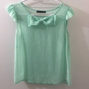 🌸Mint green blouse